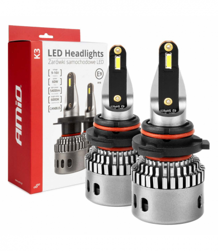 Żarówki samochodowe LED seria K3 HB4 9006 12V 6000K Canbus AMiO 03688