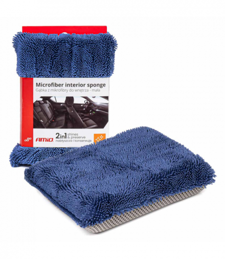 Gąbka z mikrofibry do czyszczenia sprzątania wnętrza samochodu AMiO 03844