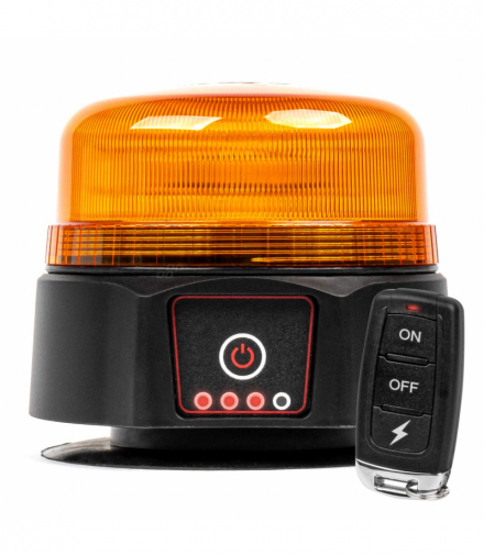 Bezprzewodowa lampa ostrzegawcza kogut LED z pilotem R65 R10 12V 24V AMiO 03932