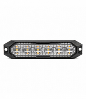 Lampa błyskowa ostrzegawcza płaska 6x3W LED R65 R10 12V 24V AMiO 03930