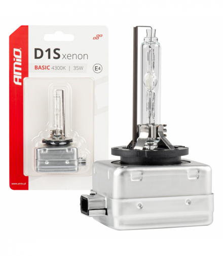 Żarówka ksenonowa żarnik xenon D1S 35W 4300K BASIC blister AMiO 03863