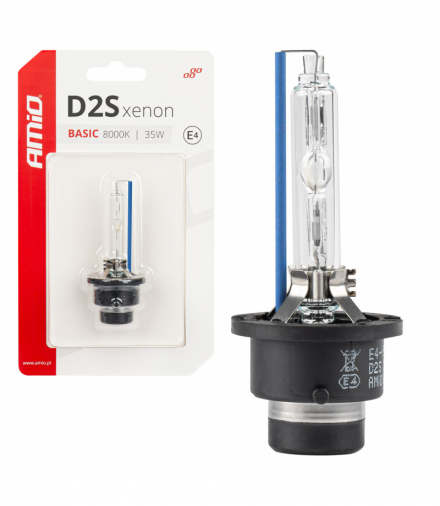 Żarówka ksenonowa żarnik xenon D2S 8000K BASIC blister AMiO 03862