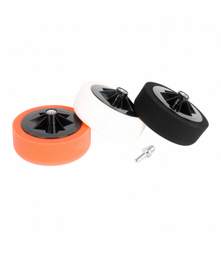 Zestaw gąbek do polerowania gąbki polerskie 3x150mm + adapter M14 AMiO 03703