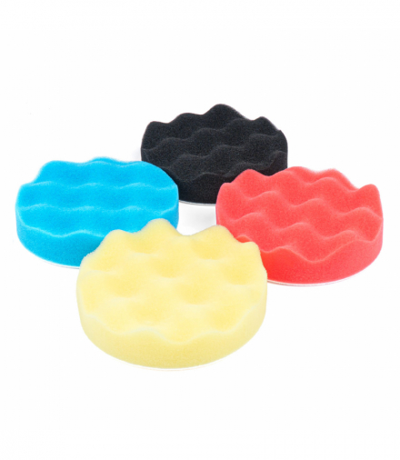 Zestaw do polerowania gąbki polerskie na rzep 4 szt. 125 mm AMiO 03710