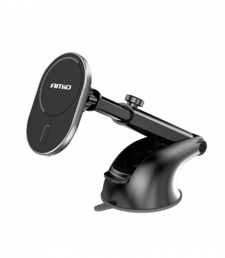 Uchwyt do samochodu na telefon z ładowarką indukcyjną na szybę kokpit My Mag 15W AMiO 03771