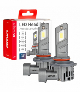Żarówki samochodowe LED seria X5 Winger HB3 6000K Canbus AMiO 03948