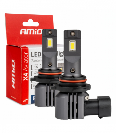 Żarówki samochodowe LED seria X4 Aviator HB4 6500K Canbus AMiO 03767