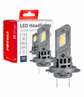 Żarówki samochodowe LED seria X5 Winger H7 H18 6000K Canbus AMiO 03946