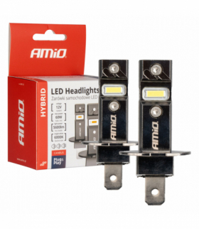 Żarówki samochodowe LED seria HYBRID H3 6000K Canbus 60W AMiO 04113