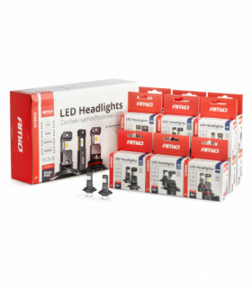 Żarówki samochodowe LED seria HYBRID H1 H3 H4 H7 HB3 HB4 6000K Canbus 16 kpl. AMiO 04120
