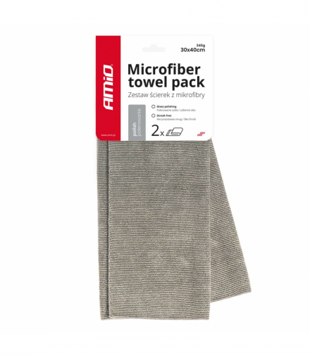 Mikrofibra bezsmugowa do szyb okien luster 30x40 cm 2 sztuki AMiO 03742