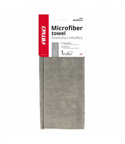 Mikrofibra bezsmugowa do mycia czyszczenia szyb okien luster 60x40 cm AMiO 03743