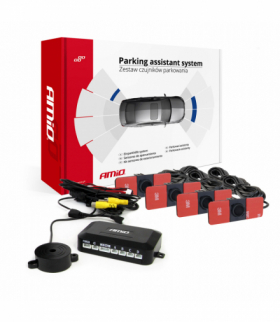 Zestaw czujników parkowania pod kamerę i wyświetlacz LCD wewnętrzne 16,5mm AMiO 02993