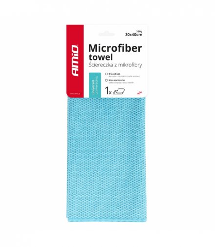 Mikrofibra ściereczka uniwersalna na sucho i mokro 30x40 cm 350g AMiO 03736