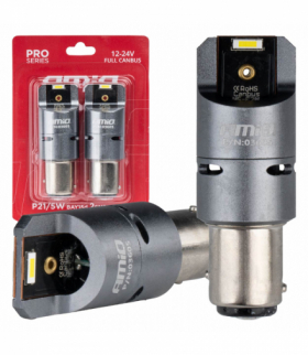 Żarówki LED FULL CANBUS PRO P21/5W 2x1860 SMD białe 12V 24V AMiO 03605