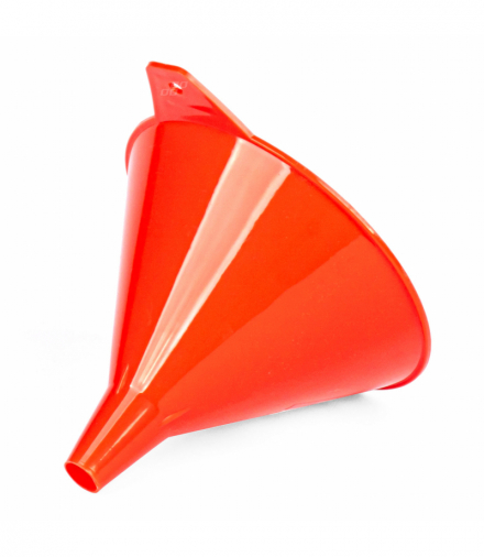 Lejek plastikowy uniwersalny mały do paliwa cieczy wody 14 cm AMiO 04041