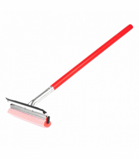 Myjka do szyb okien luster + ściągaczka do wody na drewnianym kiju 60 cm AMiO 03857