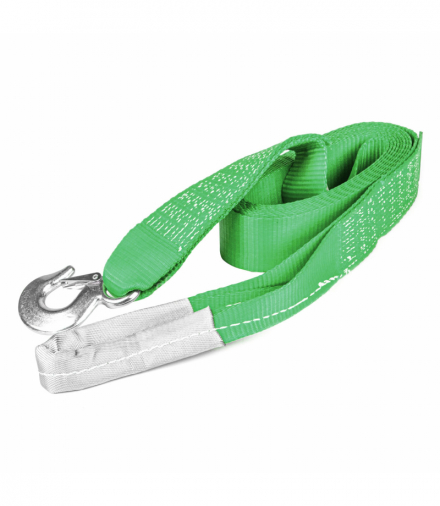 Lina holownicza linka do holowania taśmowa 8000 kg 70 mm 5 m hak + ucho AMiO 03994