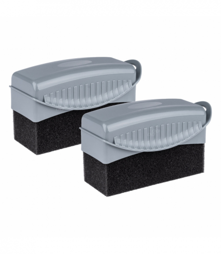 Aplikator do opon samochodowych w plastikowej obudowie, miękka gąbka 2 szt. AMiO 04019