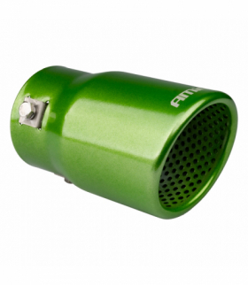 Końcówka tłumika wydechu stal nierdzewna zielona AMiO 04071