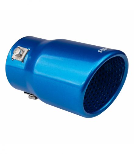 Końcówka tłumika wydechu stal nierdzewna niebieska AMiO 04072