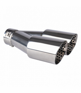 Końcówka tłumika wydechu stal nierdzewna podwójna chrom AMiO 04062