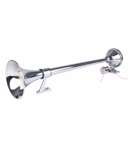 Klakson fanfara sygnał dźwiękowy chrom 640 mm 12V 24V AMiO 04076