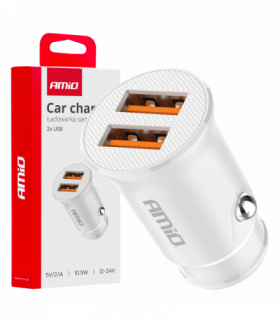 Ładowarka samochodowa 2x USB-A 2.1A AMiO 03872