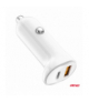 Ładowarka samochodowa USB-A+ USB-C 20W AMiO 03875