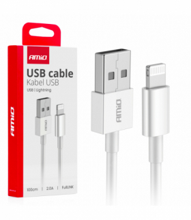 Kabel do ładowania USB-A - LIGHTNING IPHONE 2A 100cm FullLINK AMiO 03895