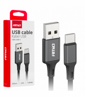 Kabel do ładowania USB-A - USB-C 2A 200cm FullLINK AMiO 03900
