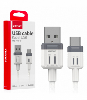 Kabel do ładowania USB-A - USB-C 3A 200cm FullLINK AMiO 03906