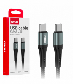 Kabel do ładowania USB-C - USB-C 60W 200cm FullLINK AMiO 03915