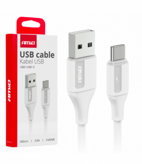 Kabel do ładowania USB-A - USB-C 3A 200cm FullLINK AMiO 03918