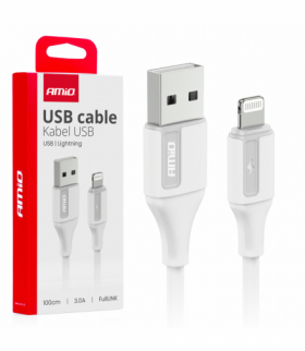 Kabel do ładowania USB-A - LIGHTNING IPHONE 3A 100cm FullLINK AMiO 03919