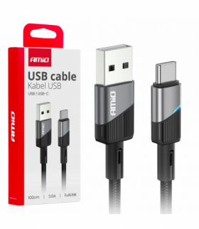 Kabel do ładowania USB-A - USB-C 3A 100cm FullLINK AMiO 03923