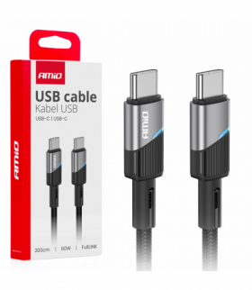 Kabel do ładowania USB-C - USB-C 60W 200cm FullLINK AMiO 03927