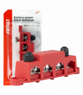 Blok rozdzielczy masy plusa bus bar M10 12V - 48V 250A AMiO 03812