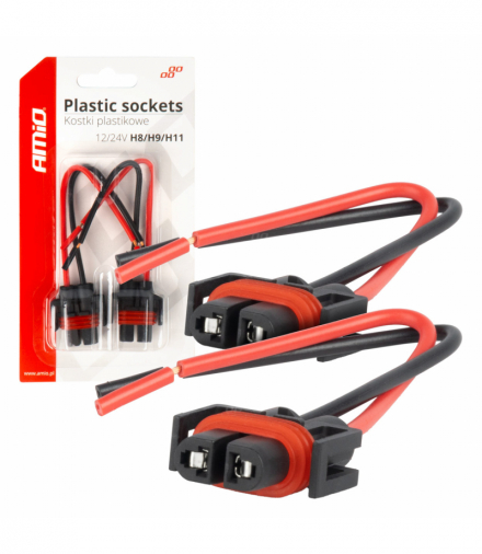 Kostki ceramiczne proste H8 H9 H11 gniazdo wtyczka AMiO 03182