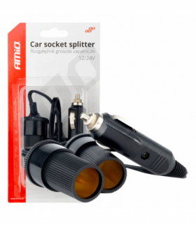Rozgałęźnik rozdzielacz gniazda zapalniczki samochodowej 12V 24V AMiO 03801