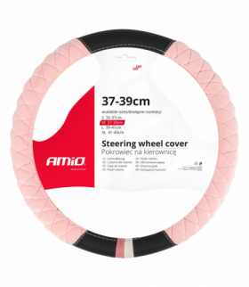 Pokrowiec nakładka na kierownicę samochodową SWC-56-M 37-39cm AMiO 04166