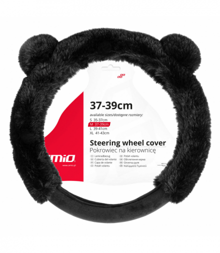 Pokrowiec nakładka na kierownicę samochodową SWC-57-M 37-39cm AMiO 04167