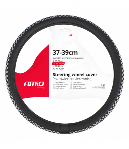 Pokrowiec nakładka na kierownicę samochodową SWC-60-M 37-39cm AMiO 04170
