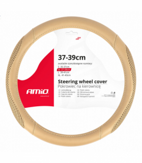 Pokrowiec nakładka na kierownicę samochodową SWC-61-M 37-39cm AMiO 04171