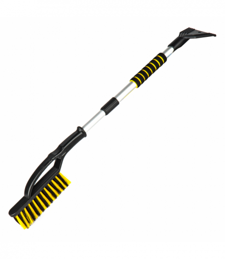 Szczotka zmiotka skrobaczka do szyb śniegu lodu mosiężna teleskopowa FUTURA BASIC 87-115 cm Tom-Par T09866