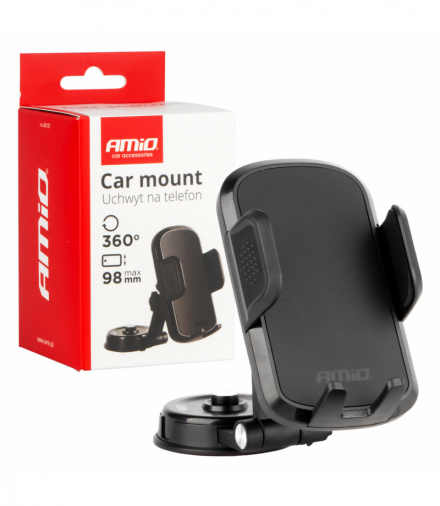 Uchwyt do samochodu na telefon kokpit obrotowy 360° AMiO 04137