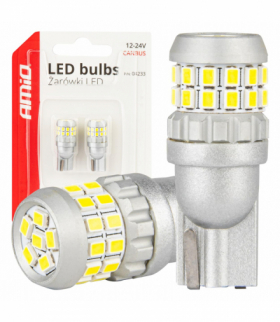 Żarówki LED CANBUS T10 W5W 30SMD 2016 White 12V 24V AMiO 04233