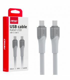 Kabel do ładowania USB-C USB-C 60W 100cm FullLINK transmisja danych AMiO 04291