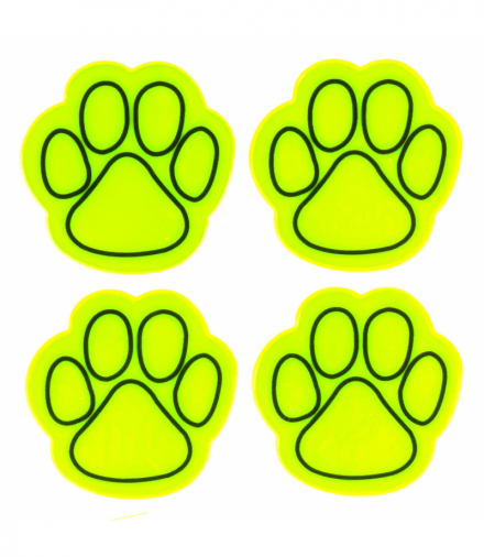 Naklejki fluorescencyjne odblaskowe ostrzegawcze dla dzieci stopki AMiO 03940