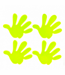 Naklejki fluorescencyjne odblaskowe ostrzegawcze dla dzieci łapki AMiO 03942